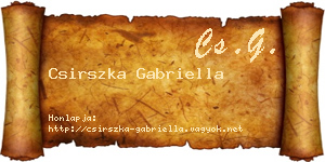 Csirszka Gabriella névjegykártya