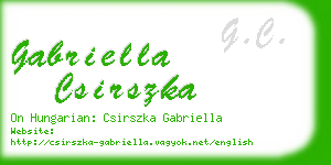 gabriella csirszka business card